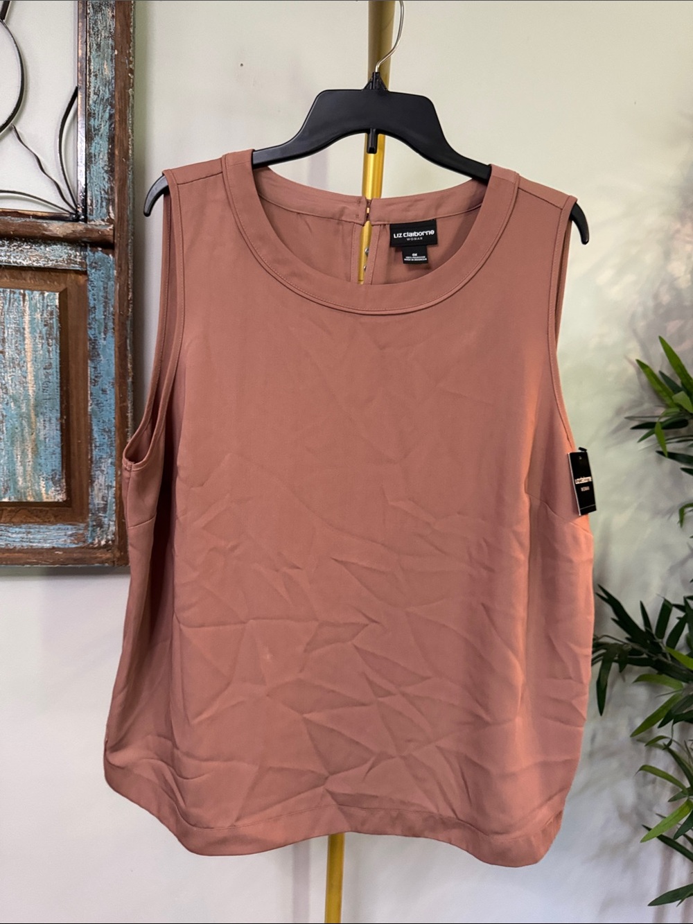 Liz Claiborne polyester Sleeveless Tank in brown Mauve NWT 0X